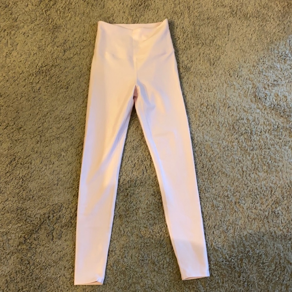 Light pink shine leggings